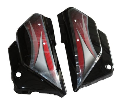 Side Panel / Side Cowl Set Fit For Hero Splendor Pro Black(Red Sticker)