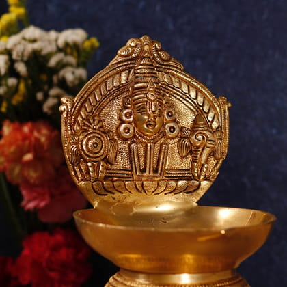 Tirupati Balaji Shankh Chakra Diya-Gold