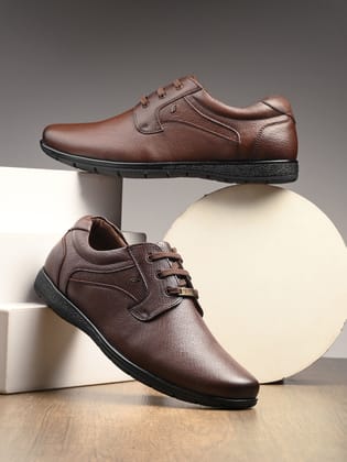 Egoss Casual Lace-Up Shoes For Men-6 / Cherry / Regular