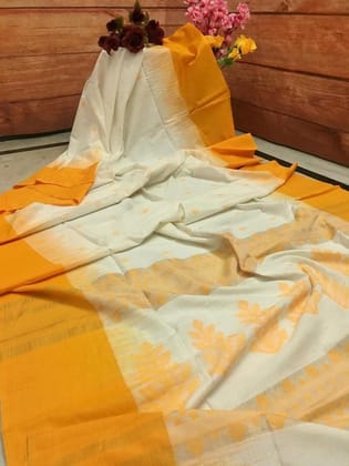 AWESOME LINEN COTTON PRINTED SAREE -1697