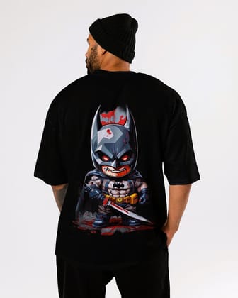 Baby Batman Printed Oversize T-Shirt-Black / L