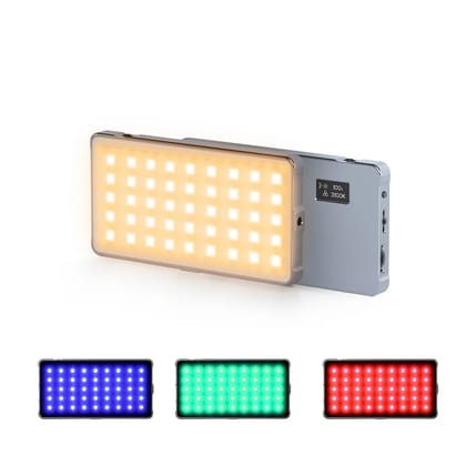 Digitek LED-D132 ML RGB Built in 4000mAh Li-ion Battery RGB Portable Video Light with Bundle of Advanced Features Like Hue & Saturation Settings 21 nos. of Scenario Effects Preset etc.