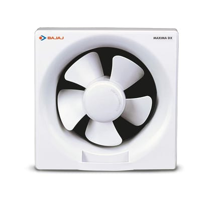 Bajaj Maxima DLX 150MM Exhaust Fan: Strong Suction, Rust-Proof, Dust Protection, Voltage Protection, 100% Copper Motor, 2-Yr Warranty.-White