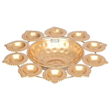 Diya Shape Flower Decorative Urli Bowl 