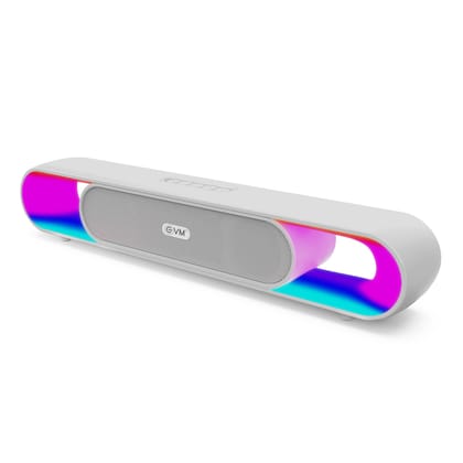 EVM BTS-104 EnBar Glow Bluetooth 16W Speaker 15 Hours Playtime, RGB Lights, Bluetooth 5.3 - White