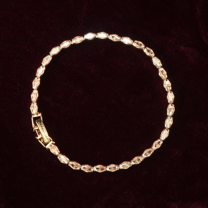 Rose gold Oval Tennis Bracelet