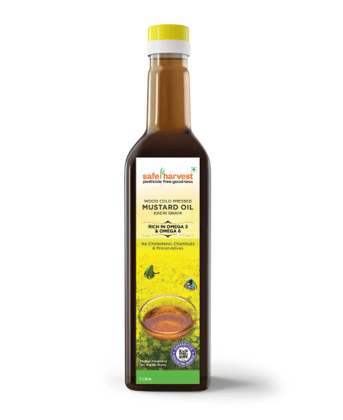 Safe Harvest Mustard Oil 1L - Wood Cold Pressed 