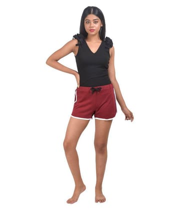 powermerc Cotton Hot Pants - Maroon - 28