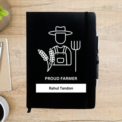 Farmer Personalized Diary-Blue