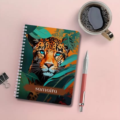 Personalised Notebook - A5 size - Roar of Focus Design-Spiral Bound