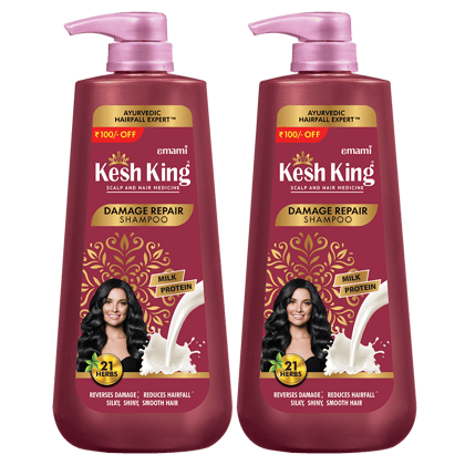 Kesh King Ayurvedic Damage Repair Shampoo 600 ML - Pack of 2