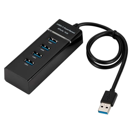 Celljoy 4 Port USB 3.0 Hub 4 Port USB 3.0 Hub 5Gbps Speed USB Hub (Black)