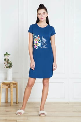 Van Heusen printed Sleep tee #55410 | INEZY-BLUE 1 / S