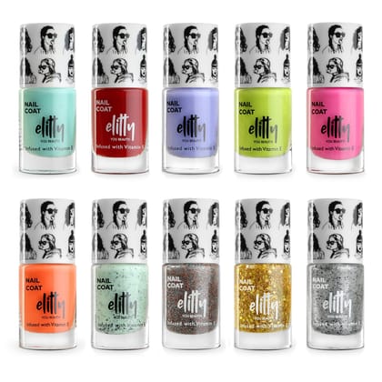 Crazy Deal on Elitty Nail Polish Combo -Winning  -Pack of 10-Crazy Deal on Elitty Nail Polish Combo -Winning  -Pack of 10