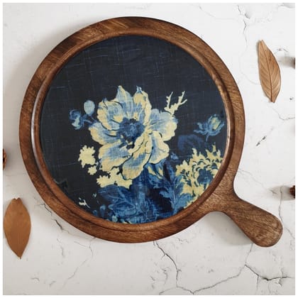 Pizza Pan - Large - Denim Blue Floral