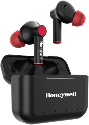 Honeywell Moxie V1000 Truly Wireless Earbuds, Bluetooth, 2hrs of Music with 10min Charge - Black