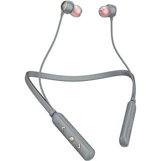 TecSox Tecband Blaze 100 Wireless Neckband40H Playback IPX 4  Boom Bass Gray Bluetooth Headset (Gray, In the Ear)