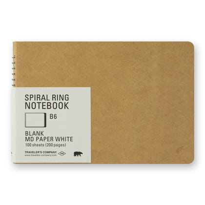 TRC SPIRAL RING NOTEBOOK B6 MD White