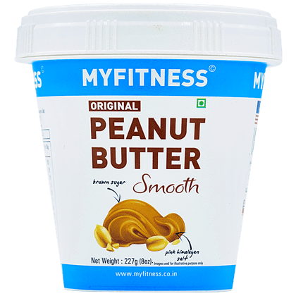 Myfitness Peanut Butter - Original, Smooth, Rich In Taste, Flavour, Creamy Texture, 227 G Tub