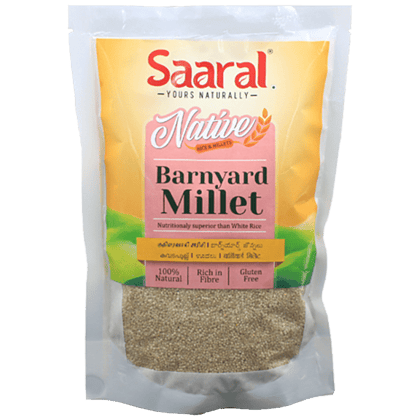 Saaral Native Rice & Millets, Barnyard Millet, Rich In Fibre, Gluten, Free, 500 G