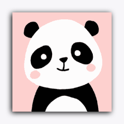 Cute Panda Portrait-Without Frame