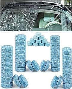 MILONI USA Car Accessories 10PCS/1Set Car Wiper Detergent Effervescent Tablets Washer Auto Windshield Cleaner Glass Wash Cleaning Compact Concentrated Tools for glass window washing cleaner (10)