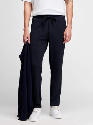 Relaxed Fit Cord Pleated Trouser-36 / Navy