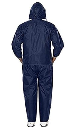 HAYBERG 100% WATERPROOF (BLUE,) RAIN SUIT with Hood & CARRY BAG for BIKERS