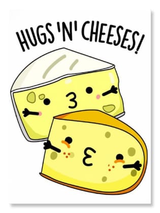 Hugs N Cheese - Valentine Special-Without Frame