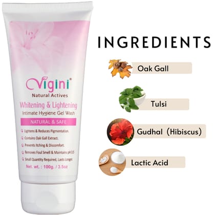 Vigini Vaginal Whitening Lightening Intimate Feminine Hygiene Gel Wash & Erase Stretch Marks & Scar Removal Cream During After Pregnancy-200ml