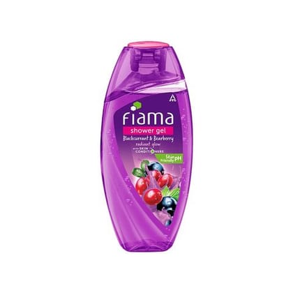 Fiama Shower Gel - Blackcurrant & Bearberry, Radiant Glow with Skin Conditioners, 250 ml Bottle