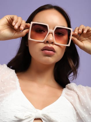 Pink Rectangular Sunglass-Sunglasses