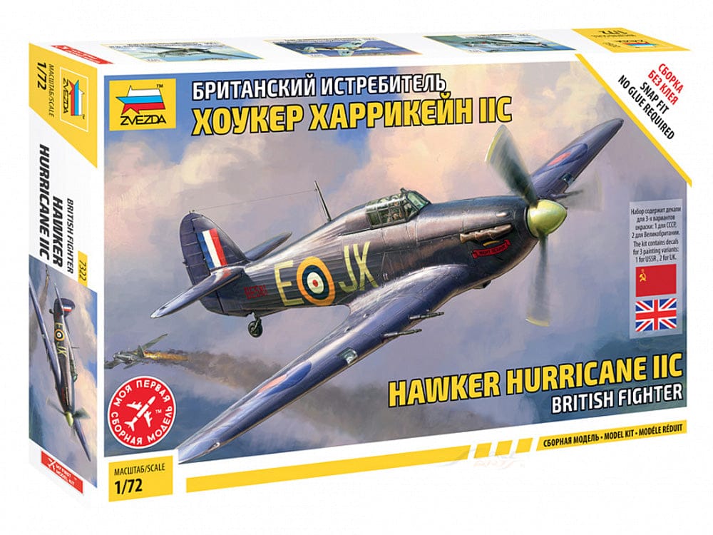 British Fighter Hawker Hurricane IIC 1:72 Zvezda plastic model kit