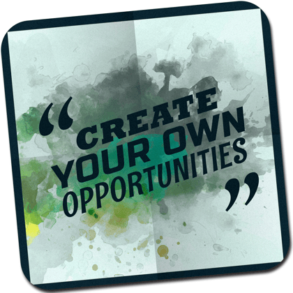 Modest City Beautiful 'Create Your Own Opportunities' Printed Rubber Base Anti-Slippery Motivational Design Mousepad for Computer, PC, Laptop_008