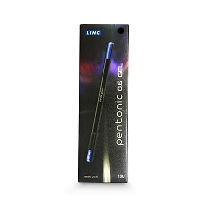 Pentonic 0.6 mm Gel Pen |Blue Ink | Set of 10