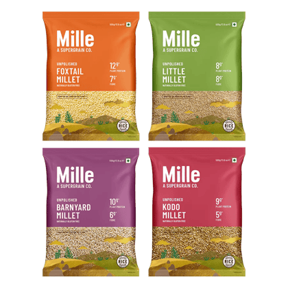 Mille All Grains Combo (Rice Substitute) - Pack of 4