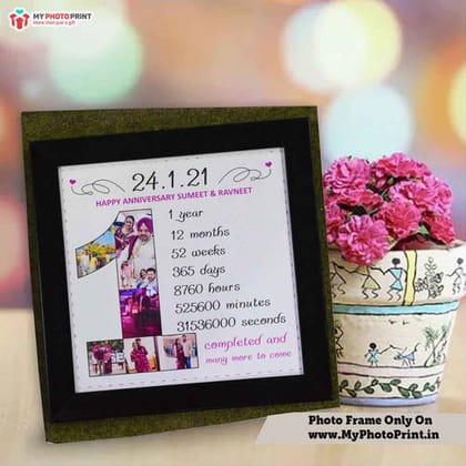 Personalized Date And Names With Occasion Photo Frame