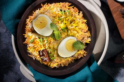 Egg Biryani (Serves 1 (2 eggs))