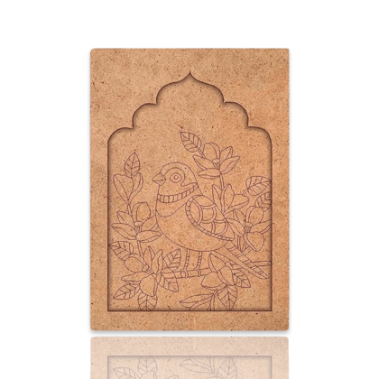 A Bird Jharokha Design Premarked Cutout