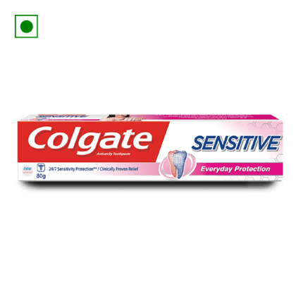 Colgate Toothpaste - Sensitive Everyday Protection Anticavity, 80 gm Box