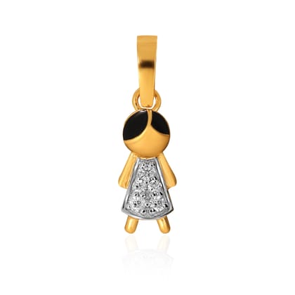 Senco Gold 14K Yellow Gold Kids Diamond Pendant