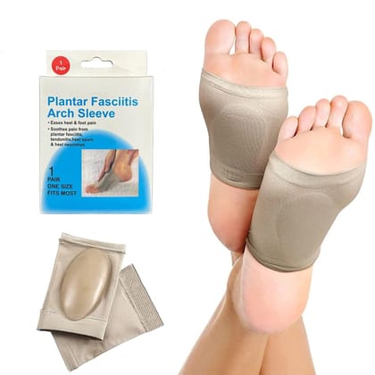 13022 Foot Arch Support for Men & Women | Medial Arch Support for Flat Feet Correction Sleeve with Cushion | Plantar Fasciitis Leg Foot Pain Relief Product | Foot Care for Orthopedic Shoes Slippe