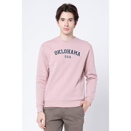 Red Tape Men's Dusky Pink Printed Sweatshirt