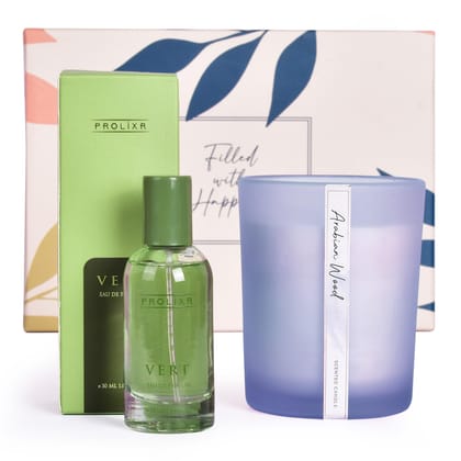 Gleevers Gift Set for Women: Perfume 30ml & Candle Arabian Wood 250g. Perfect for Birthday, Anniversary, Valentine, Secret Santa.-Gleevers Gift Set for Women: Perfume (30ml) & Candle (250g, Arabi