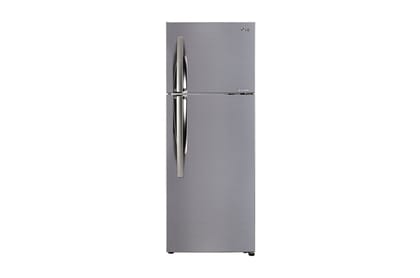 LG 291L 2 Star Smart Inverter Compressor Door Cooling Jet Ice  Smart Diagnosis Shiny Steel Finish Frost-Free Double Door Refrigerator-shiny steel