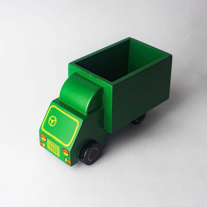 Wooden Food Truck Toy For Kids-Yellow