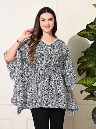 Blue Wave Kaftan Tunic-XS