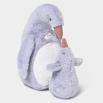 Misty Pooch Soft Toy with Rabbit fur Pack of 2-22x30x30 cm / Purple