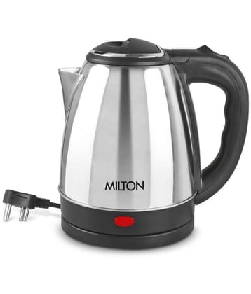 Milton Go Electro 1.5 Stainless Steel Electric Kettle, 1 Piece, 1500 ml, Silver | Power Indicator | 1500 Watts | Auto Cut-off | Detachable 360 Degree Connector | Boiler for Water - Silver