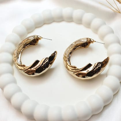 TFC Emri Gold Plated Hoop Earrings